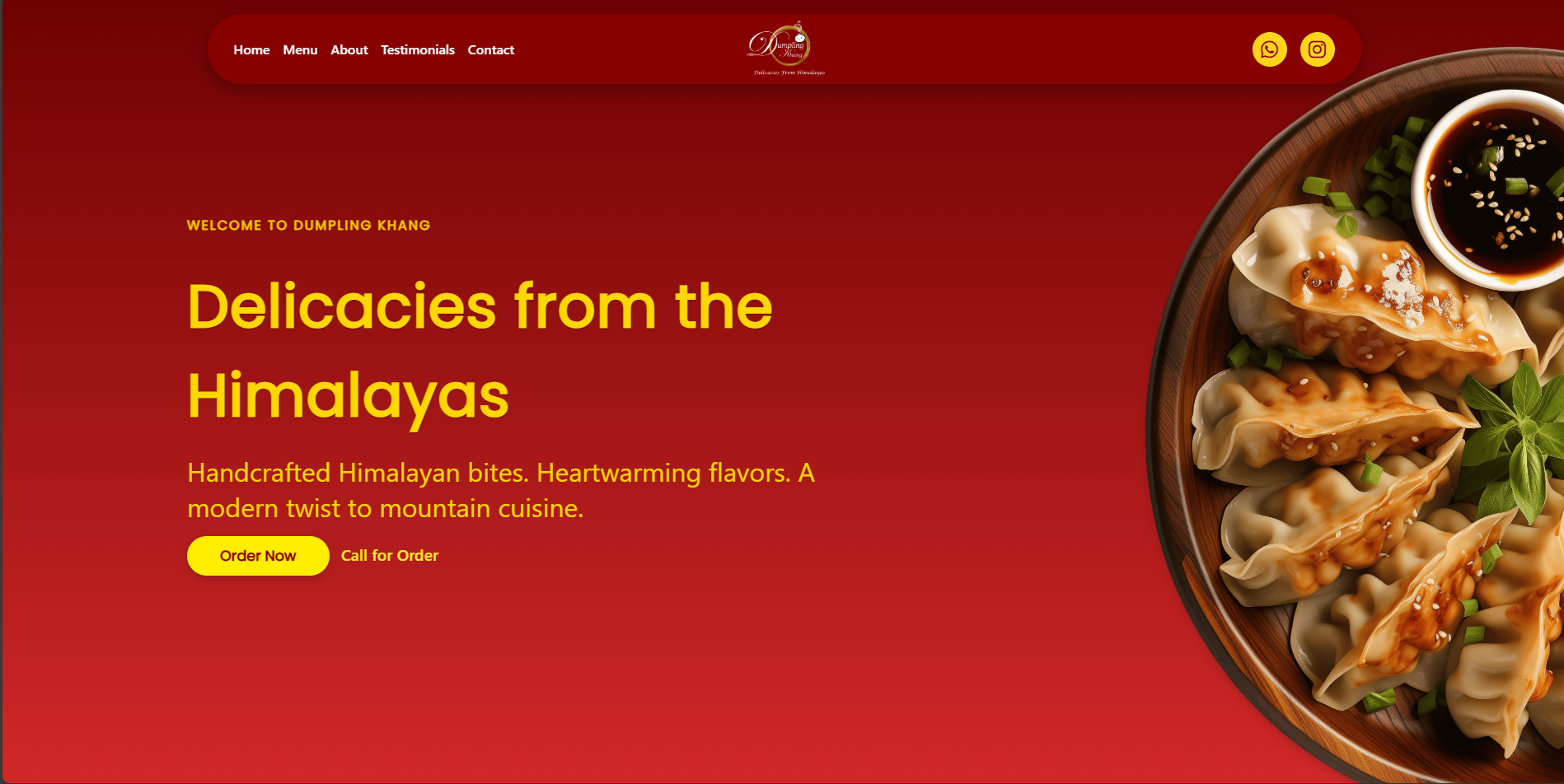 DumplingKhang Landing Page